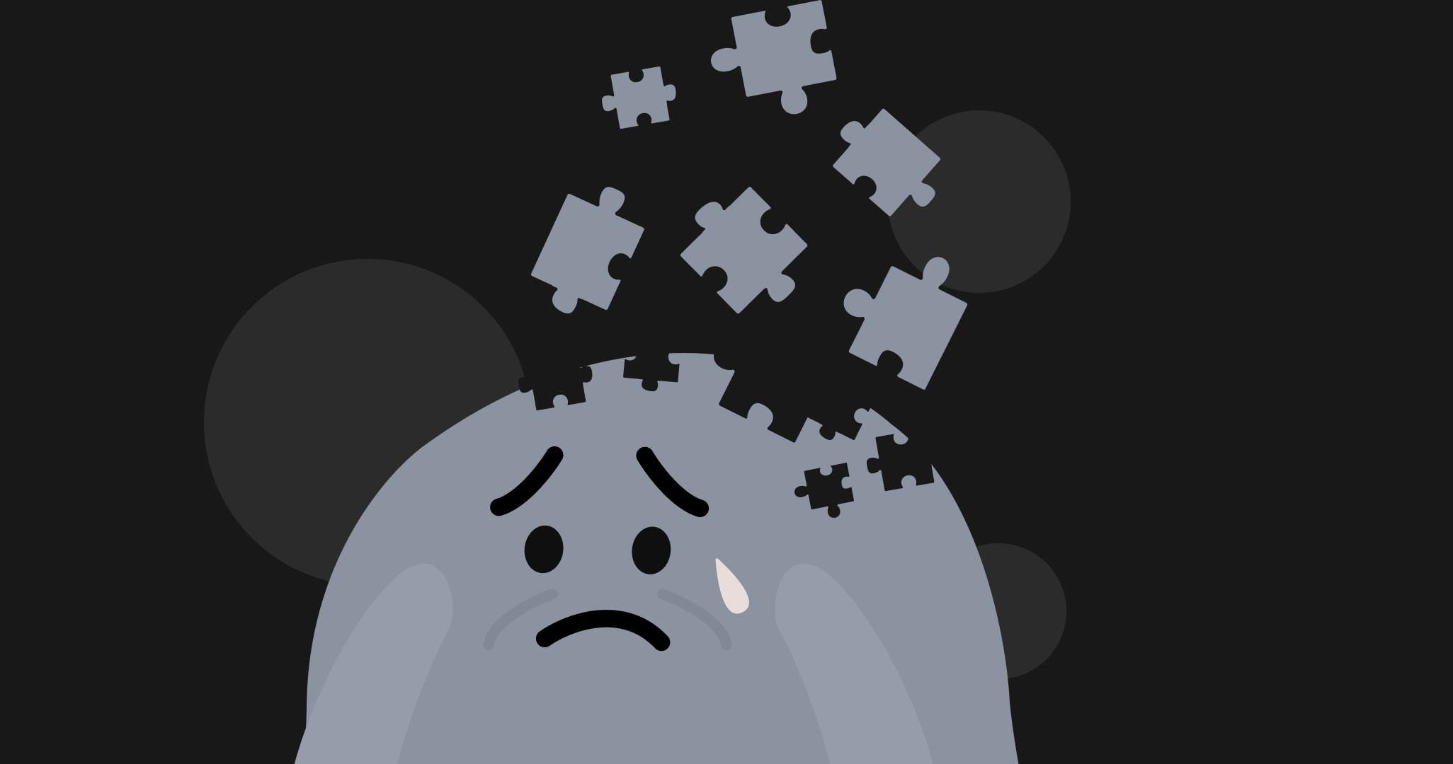 An image expressing memory decline and difficulty retaining information due to sleep deprivation